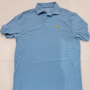 Masters Tech Polo Shirt Mens Large Blue Golf Performance